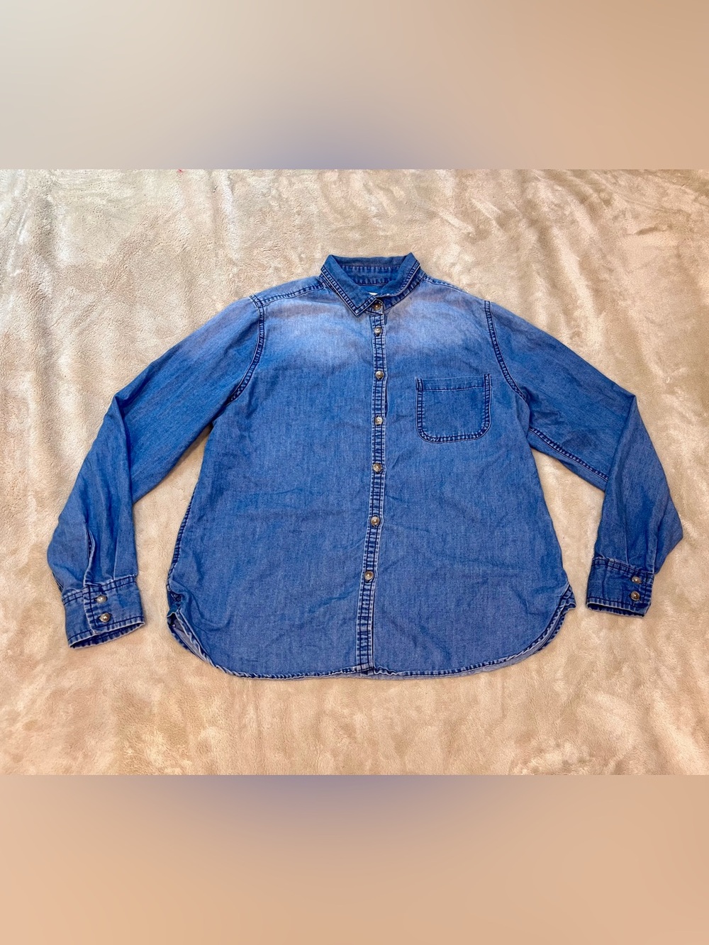 Bongo Chambray Button Front Shirt‎ Medium